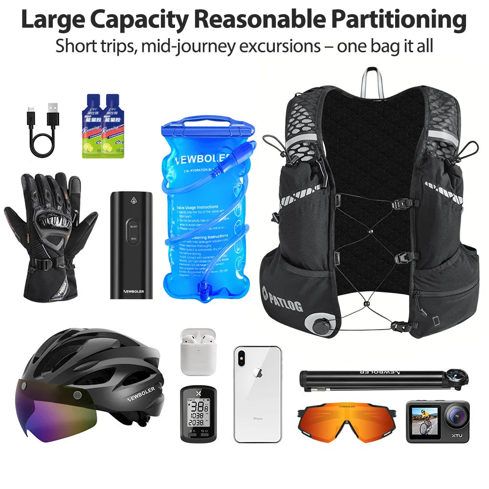 8L Breathable Hydration Vest Trail Running Backpacks Lightweight Cycling Run Jogging Marathon Backpack Riding Bike Climbing Bag