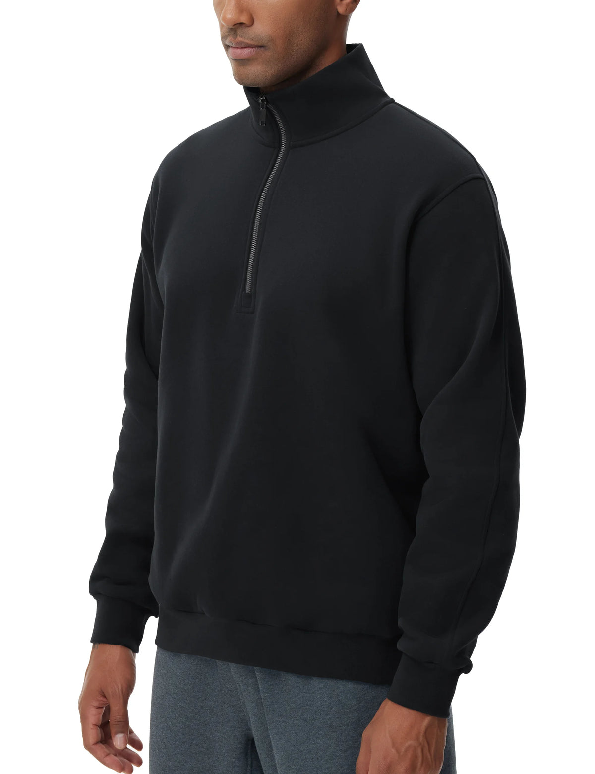 The Gym People Men Midweight Half Zip Fleece Sweatshirt