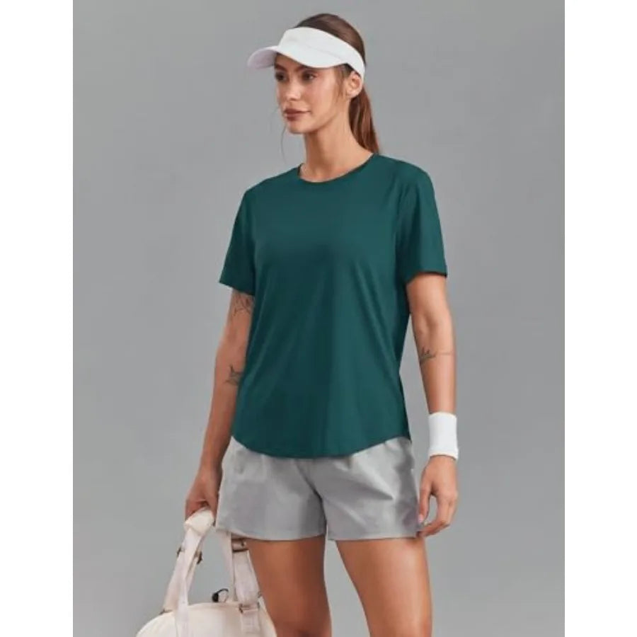 Soft Lightweight Workout Tops For Women UPF 50 Plus QuickDry