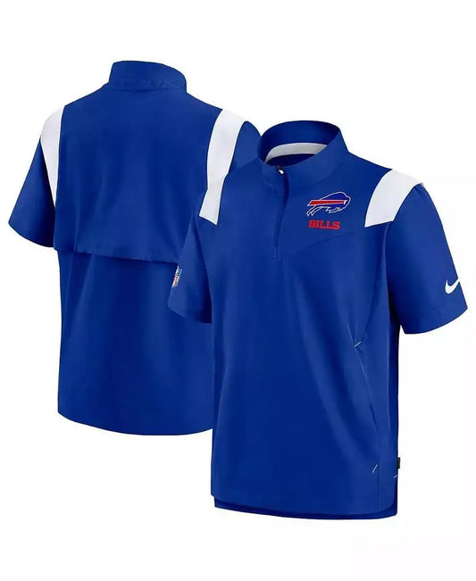 Nike Men's Royal Blue Buffalo Bills Coaches Logo Training Pullover Sweatshirt for Fitness and Sports Exercise