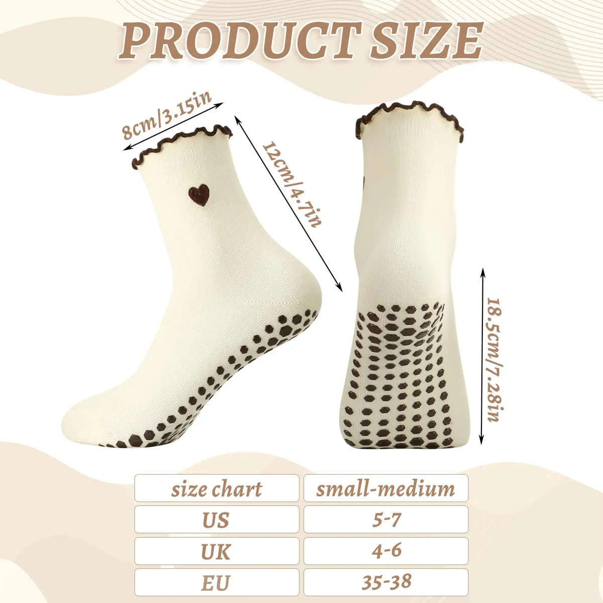 Non-Slip Pilates Grip Socks With Silicone Dots For Yoga Ballet