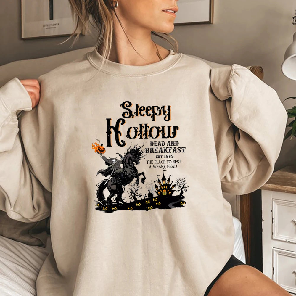 Biliannei Halloween Horror Headless Horseman Pullover Sweatshirt