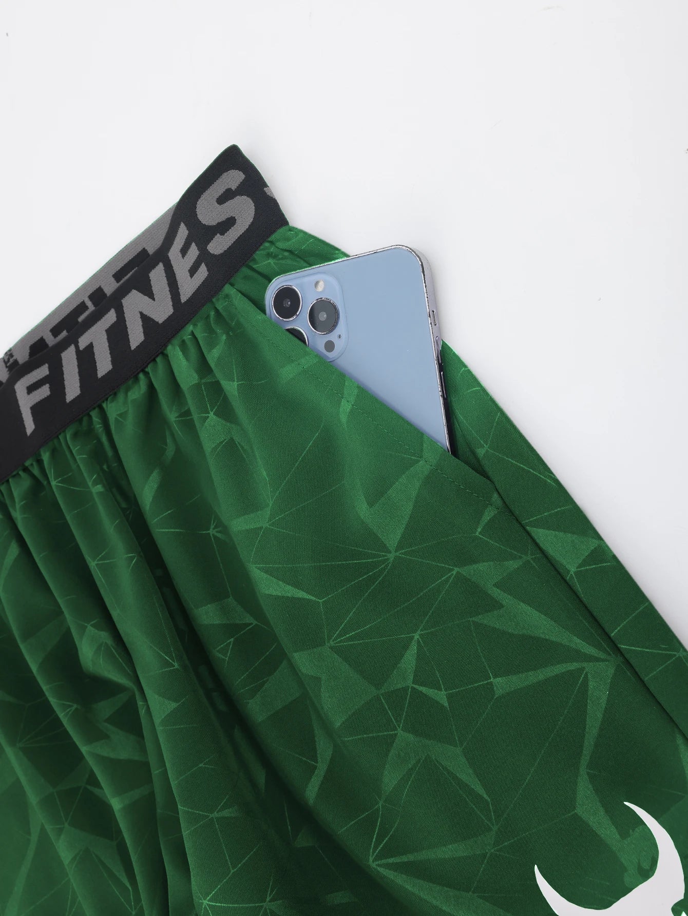 QuickDry Breathable Geometric-Print Athletic Shorts for Men