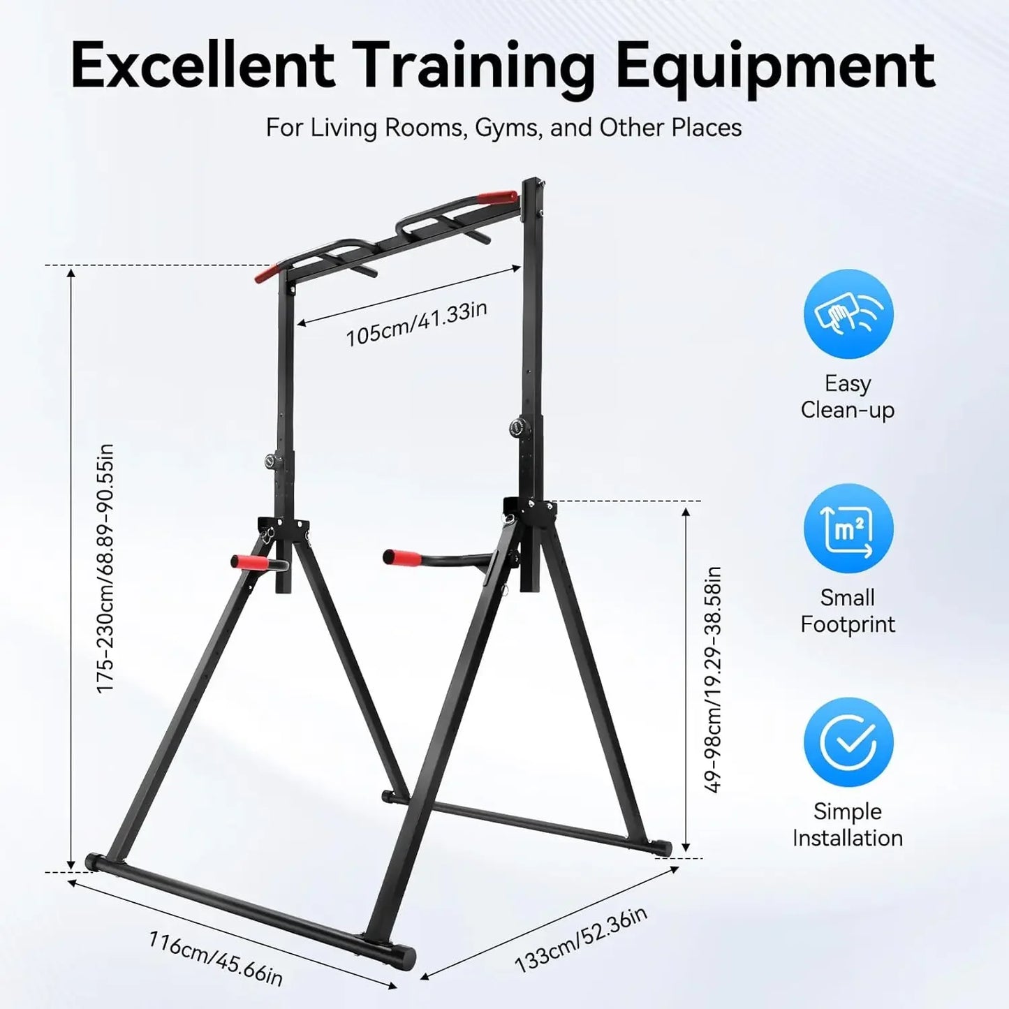 Industrial-Grade Power Tower Pull Up Bar Dip Station Home Gym