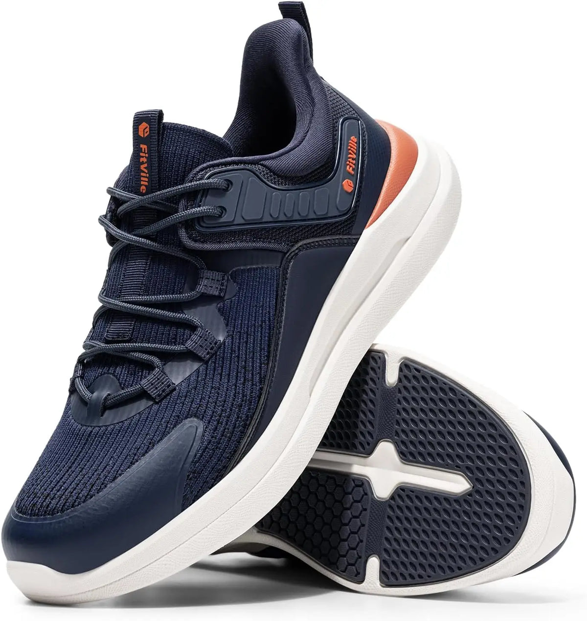 Fitville Men Wide Arch Support Walking Sneakers With Cushion