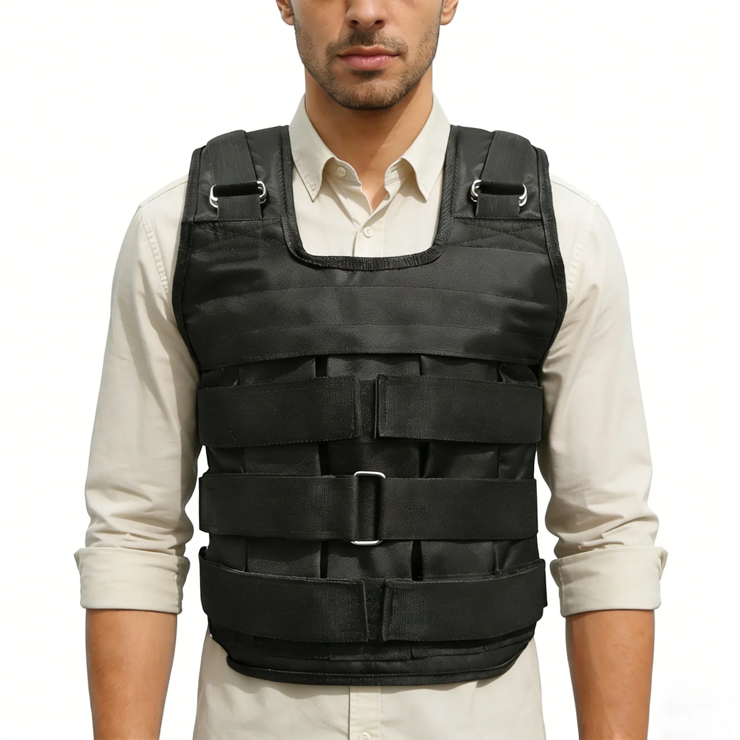Weighted Vest for Exercise, 110LBS Adjustable Workout Vest with Ergonomic Wide Shoulder Straps & Secure Waistband, Ideal for CrossFit, Basketball, MMA, Cycling, and Core Strength Building