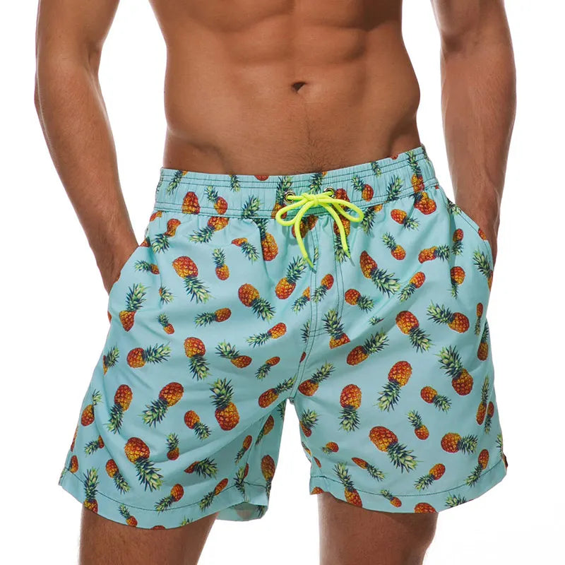 Quick Dry Summer Mens Swimwear Beach Board Shorts For Men