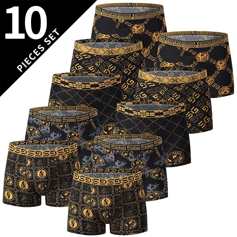 Mens Printed Boxer Shorts Polyester Elastane Comfort Fit