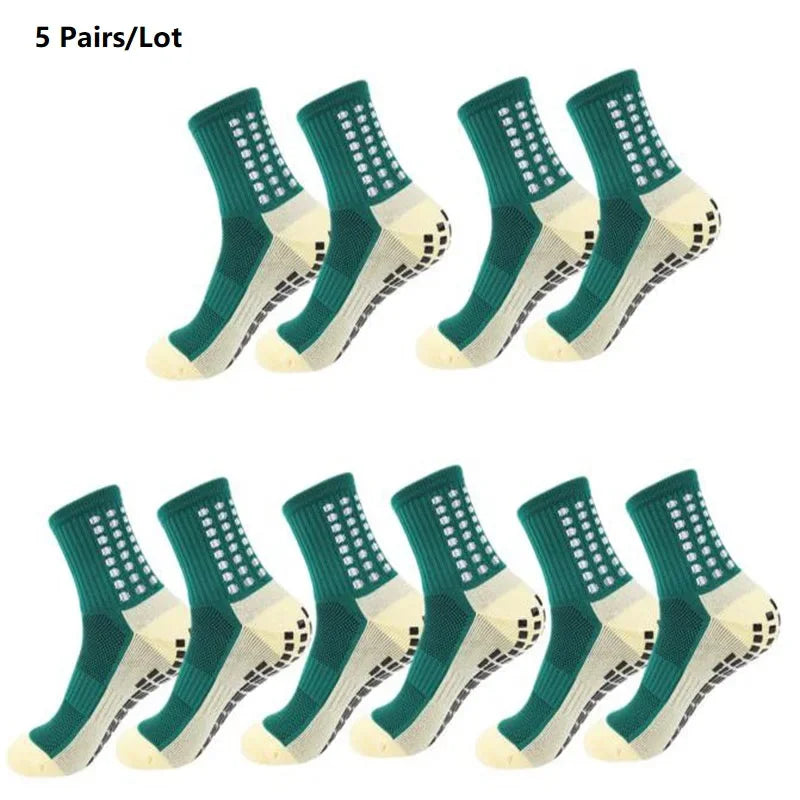 GIOIO Men Football Socks Non Slip Silicone Dots Mid Calf