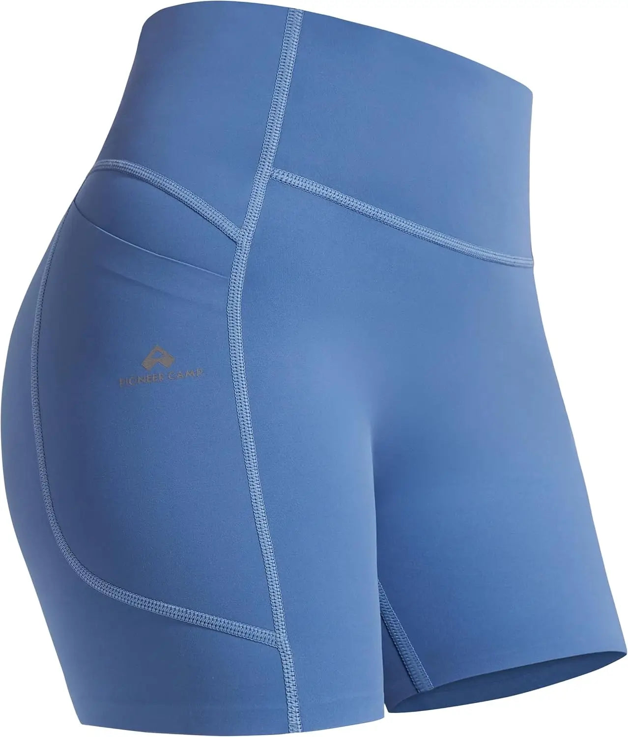 Pioneer Camp 5"/8" Biker Shorts for Women Seamless Tummy Control No Front Seam Yoga Workout Athletic Shorts with Pocket