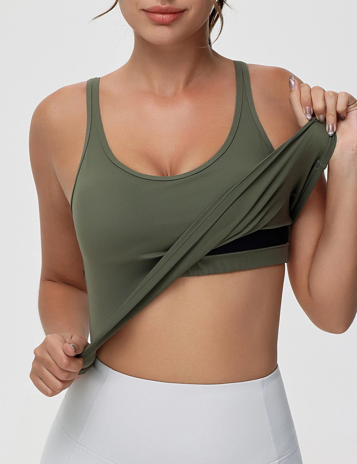 The Gym People Womens Wireless Padded Longline Yoga Sports Bra