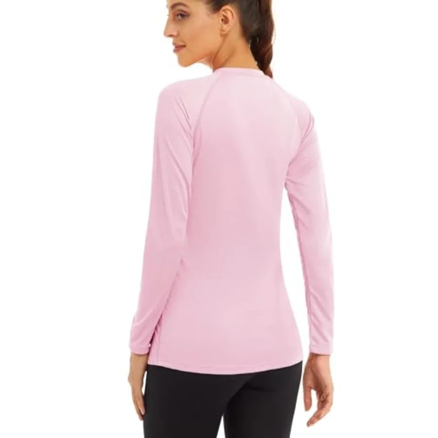 MAGCOMSEN Women's UPF 50+ Long Sleeve Rash Guard Shirt