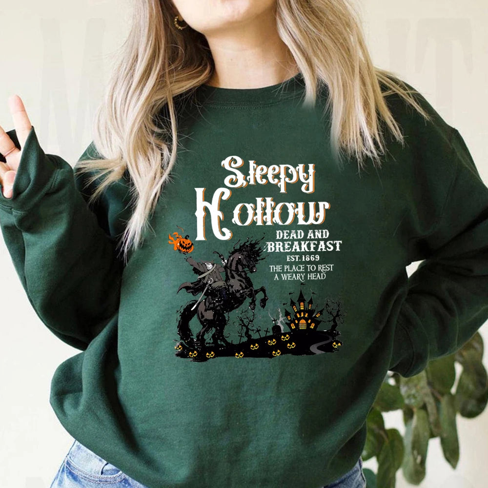 Biliannei Halloween Horror Headless Horseman Pullover Sweatshirt