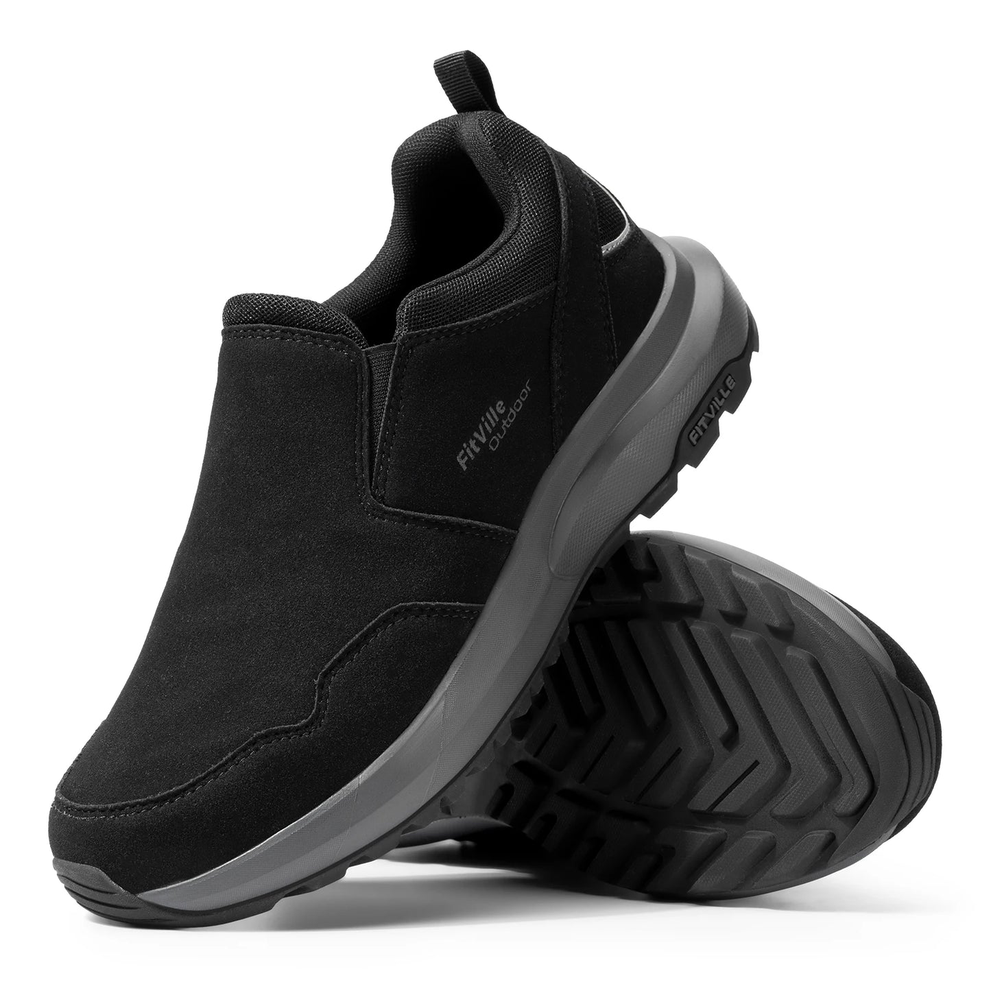 Fitville Men's Explorer Slip On Hiking Shoes With Arch Support