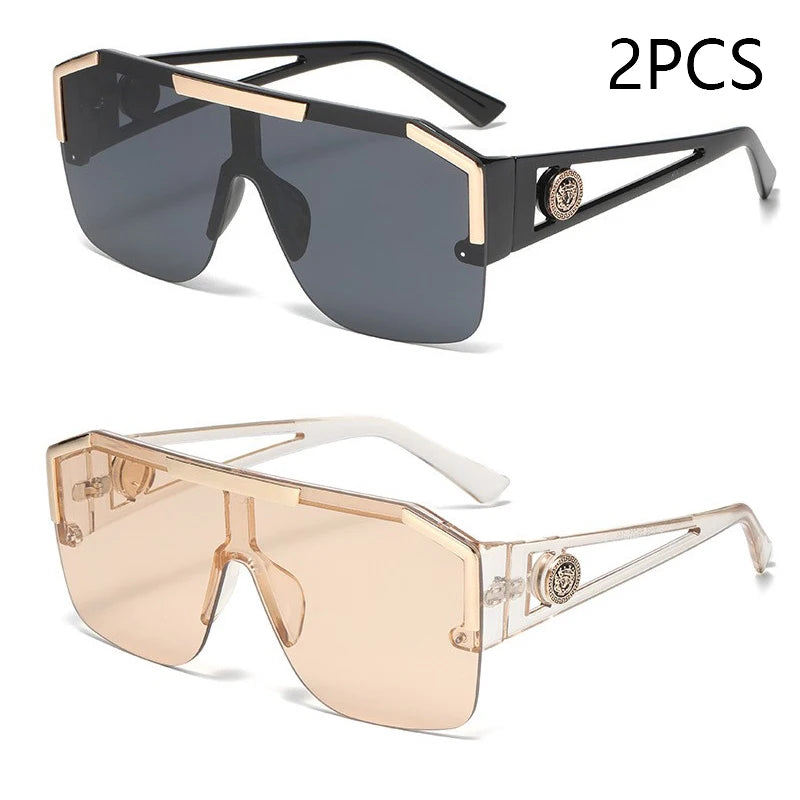 Unisex Oversized Square Sunglasses Gradient UV400 Driving Eyewear