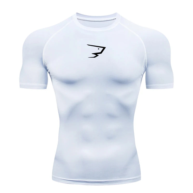Short Sleeve Compression Shirt For Running Gym And Fitness Training