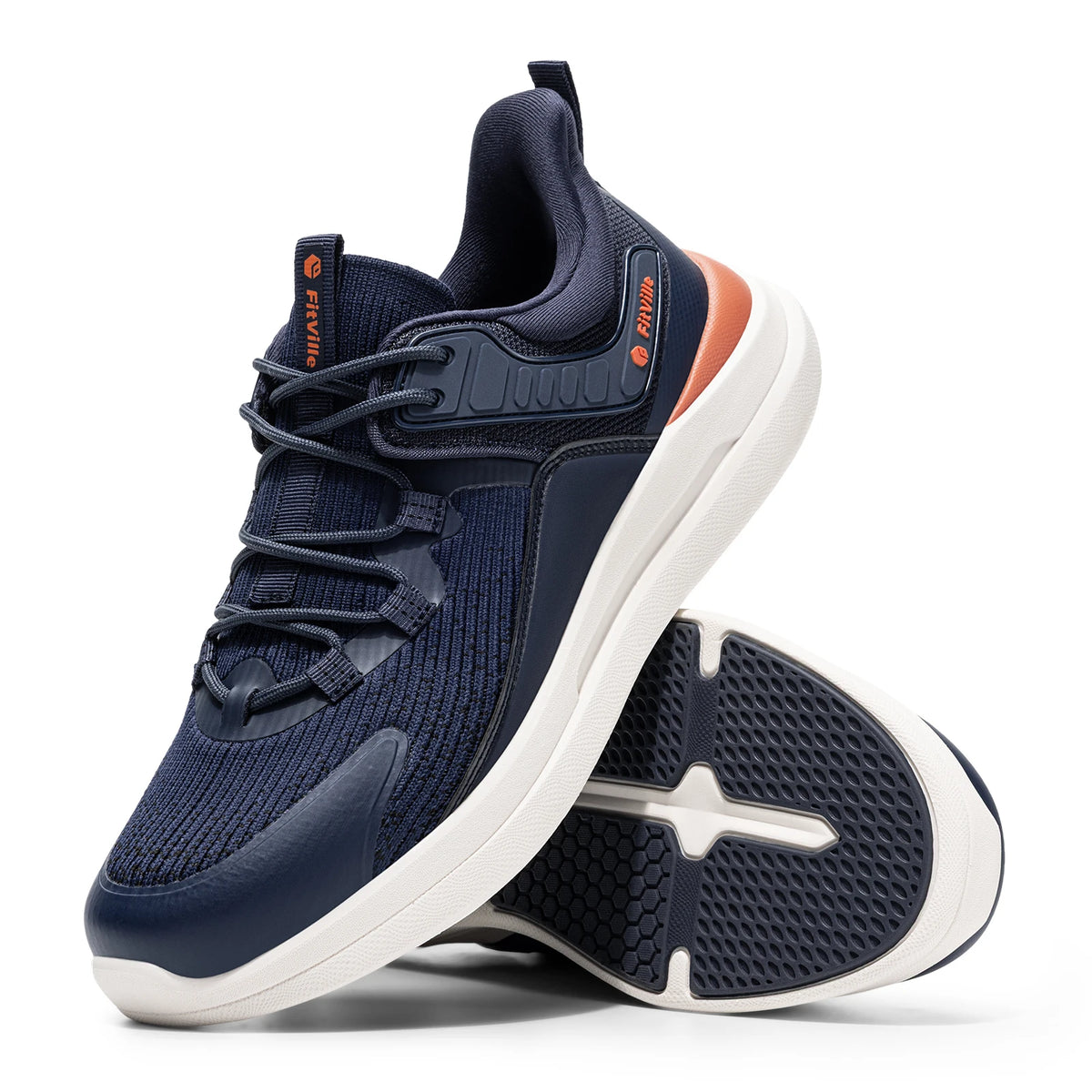 Fitville Men Wide Arch Support Walking Sneakers With Cushion