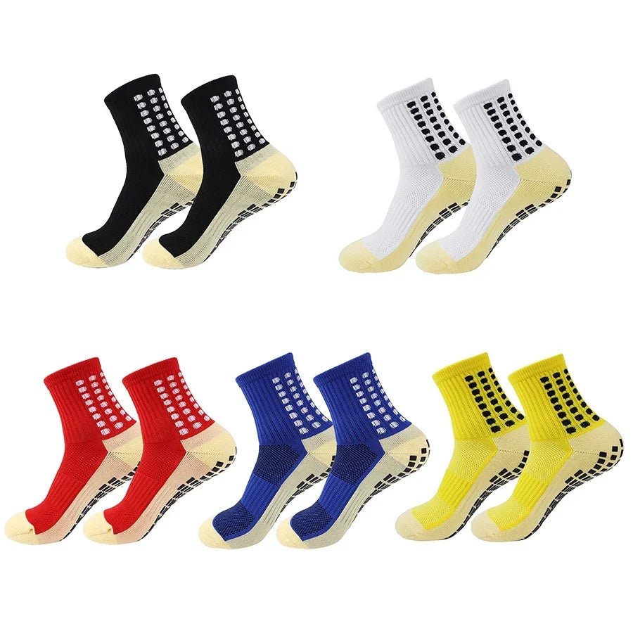GIOIO Men Football Socks Non Slip Silicone Dots Mid Calf