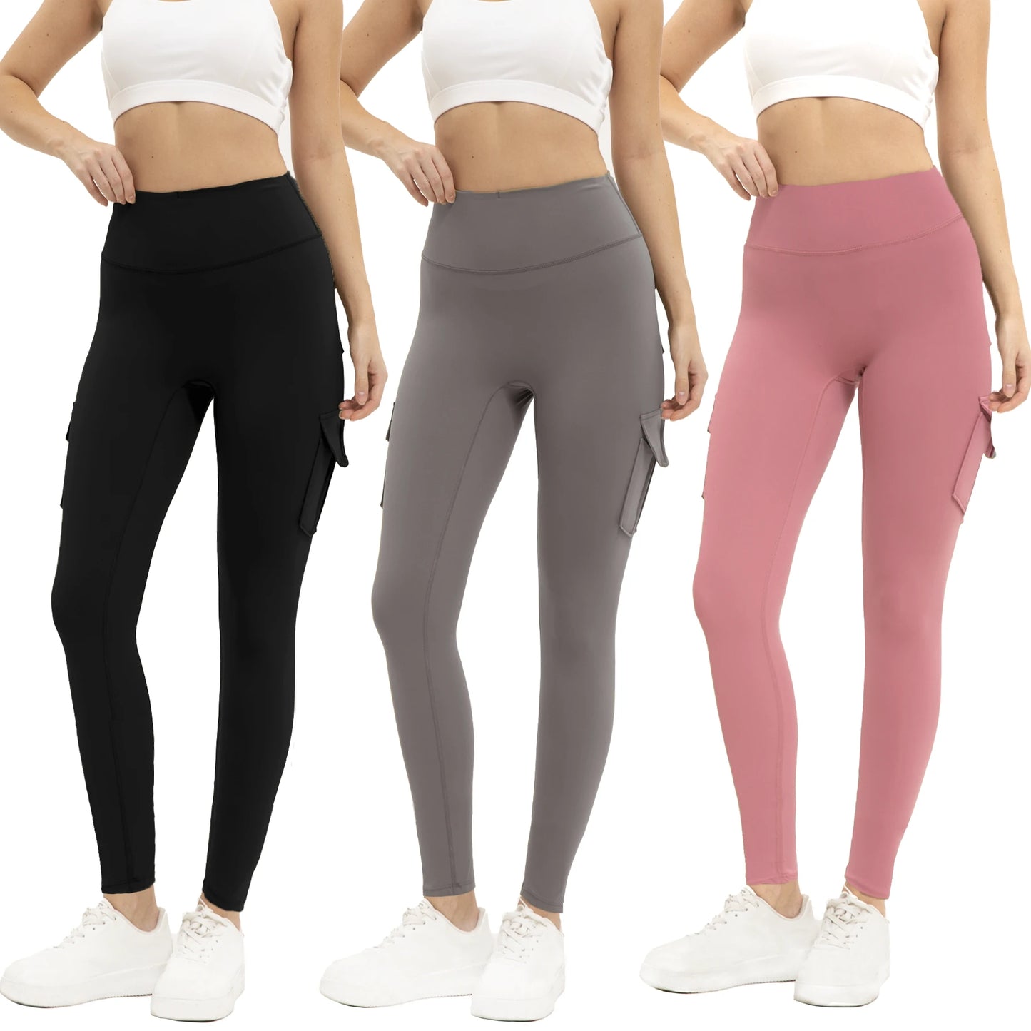 Women's High Waisted Yoga Leggings With Pocket For Fitness