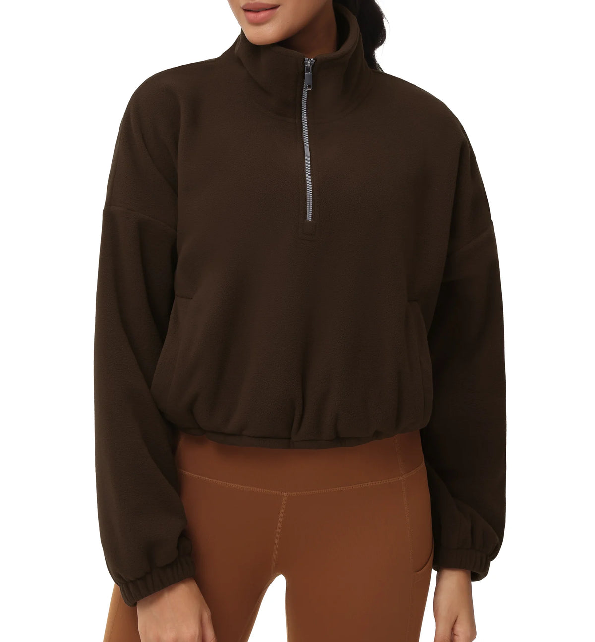 THE GYM PEOPLE Women's Half Zip Fleece Workout Pullover Sweatshirt