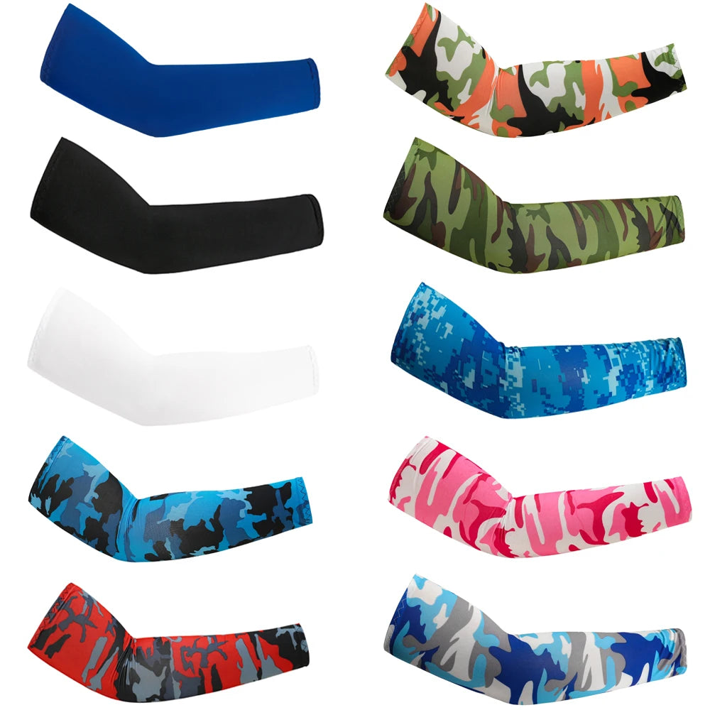 Unisex Cooling UV Arm Sleeves For Sports Running Fishing