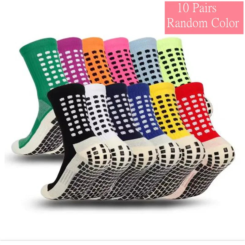 GIOIO Men Football Socks Non Slip Silicone Dots Mid Calf