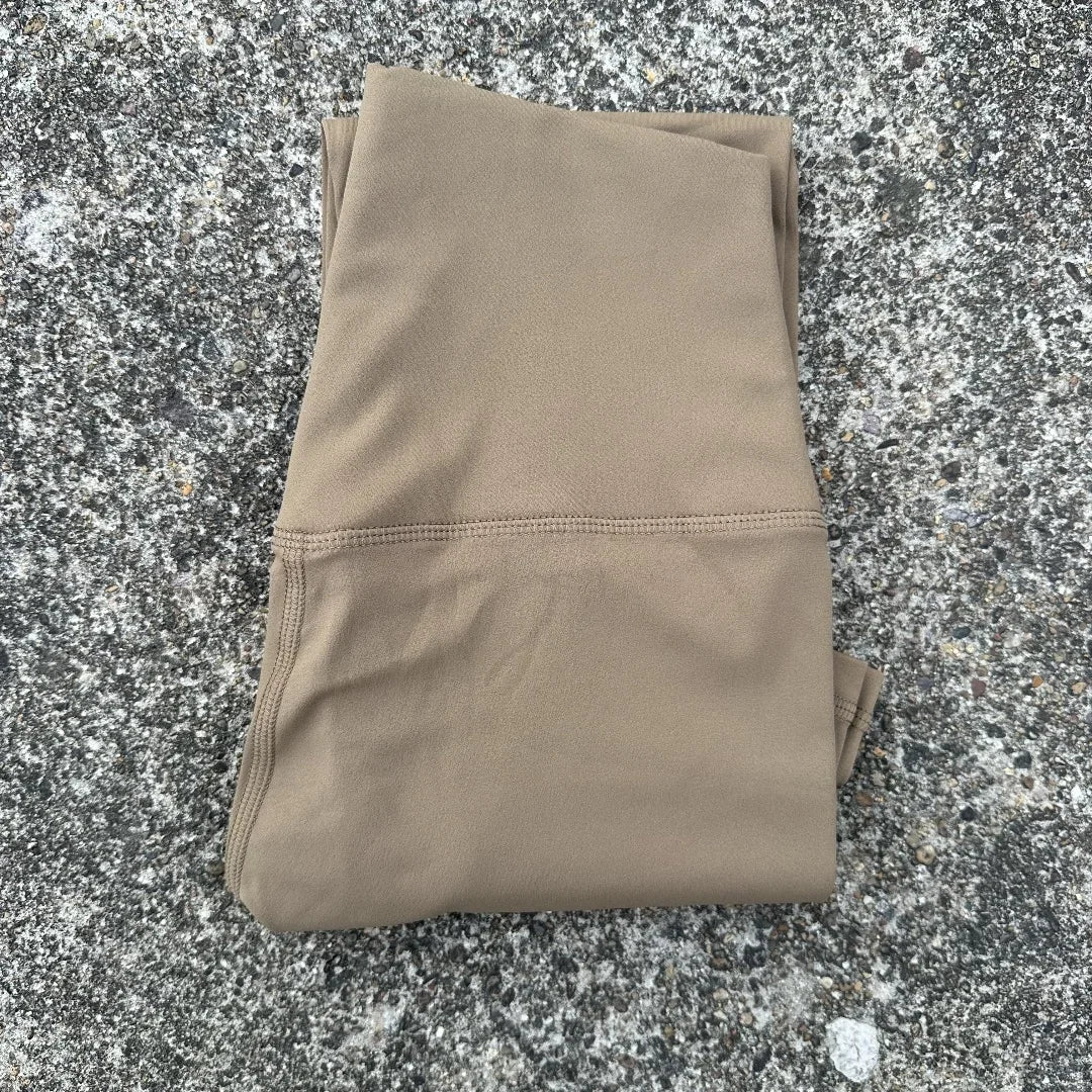 Solid Color Back Pocket High Waisted Yoga Leggings For Women