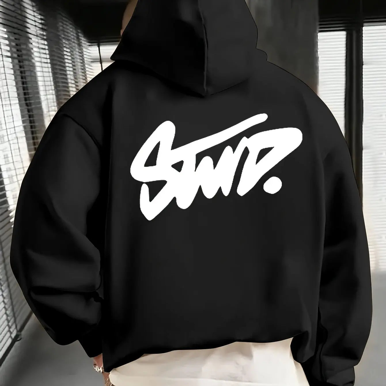 Y2K Casual Hooded Long Sleeve Pullover For Daily Wear
