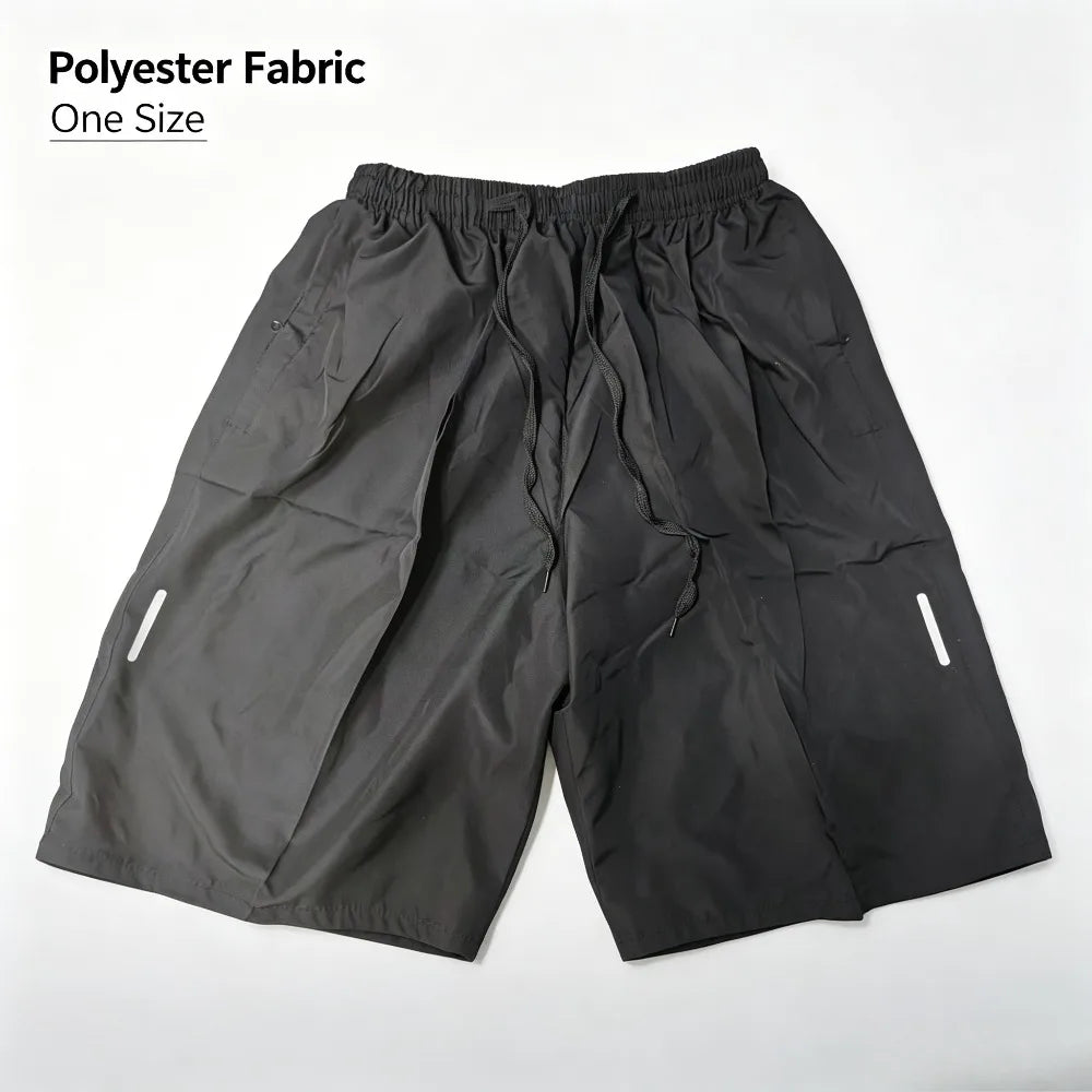 Polyester Quick Dry Mens Athletic Shorts With Zipper Pockets