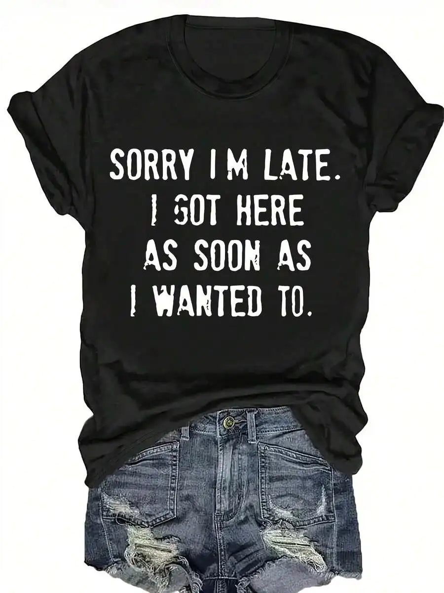 Unisex Cotton Short Sleeve Tshirt With Slogan Print Design
