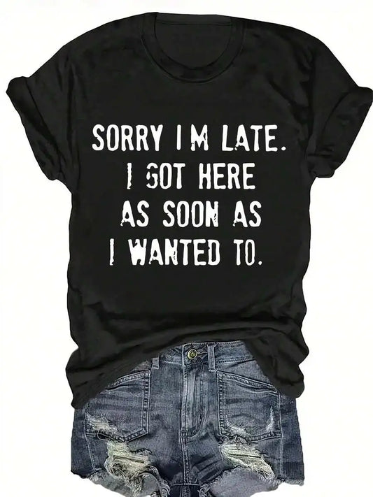 Unisex Cotton Short Sleeve Tshirt With Slogan Print Design