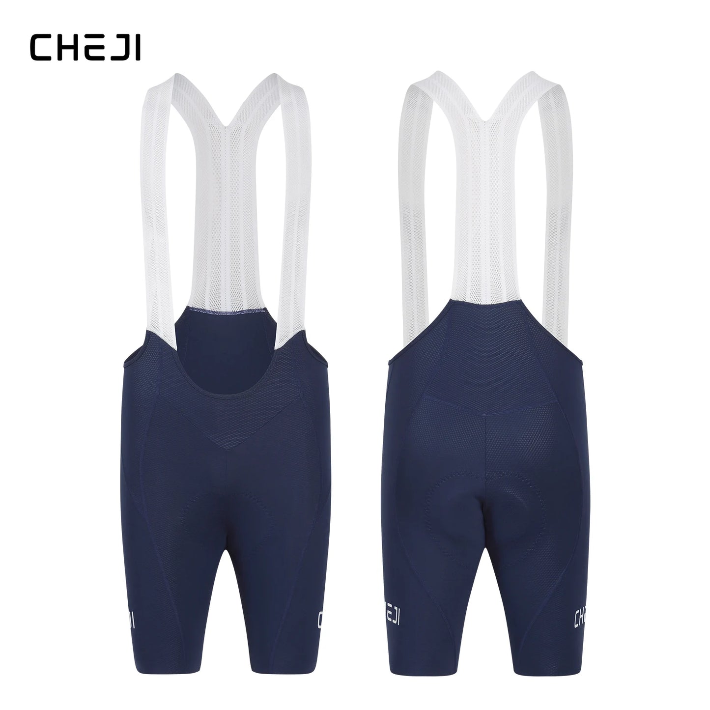 Cheji Mens Cycling Bib Shorts Breathable Seamless Comfort Quick Drying