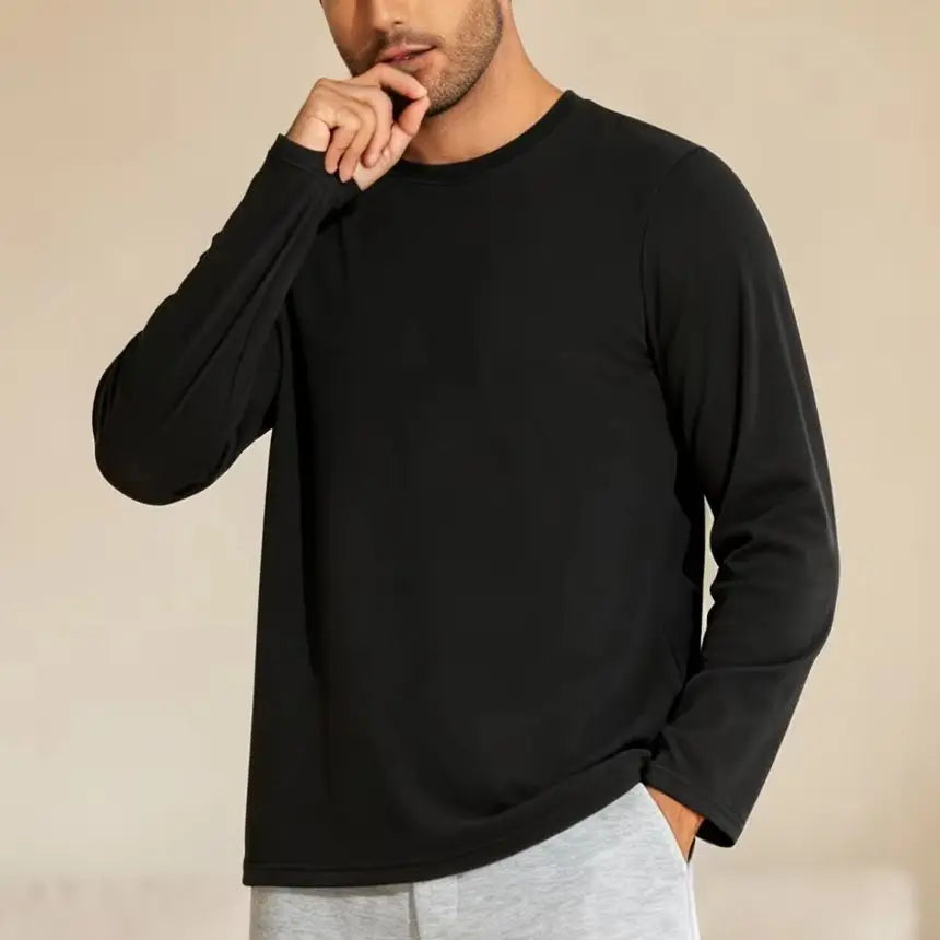 The Gym People Men Long Sleeve Thermal Base Layer Shirt