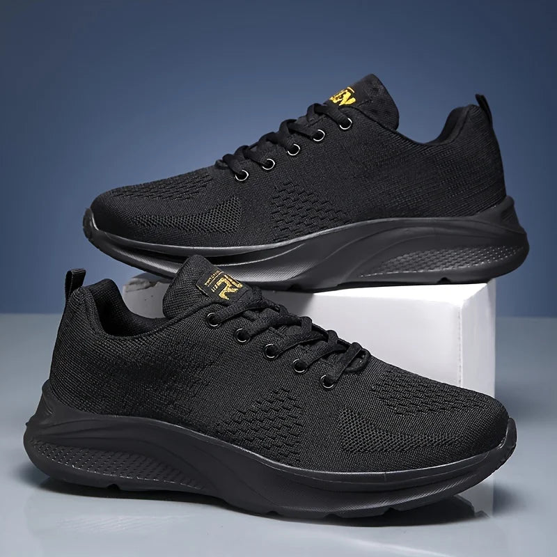 Unisex Lightweight Knit Mesh Athletic Sneakers With Shock Absorption