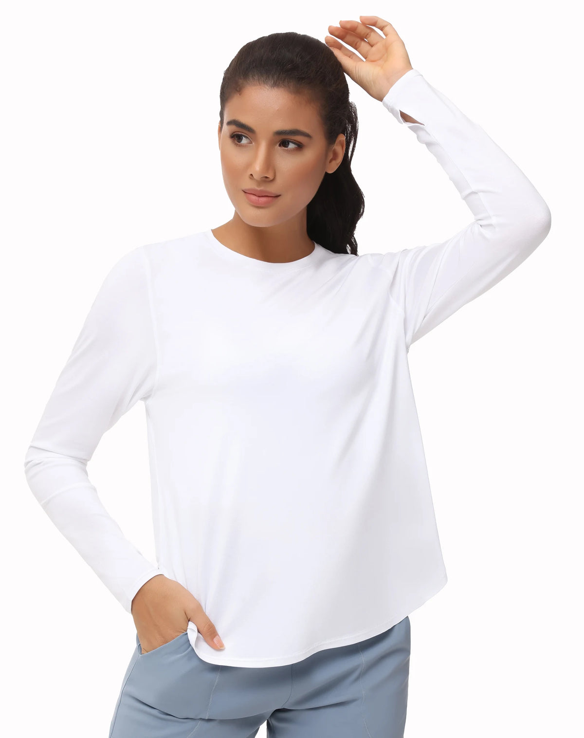 The Gym People Women Long Sleeve Lightweight Yoga Workout Top
