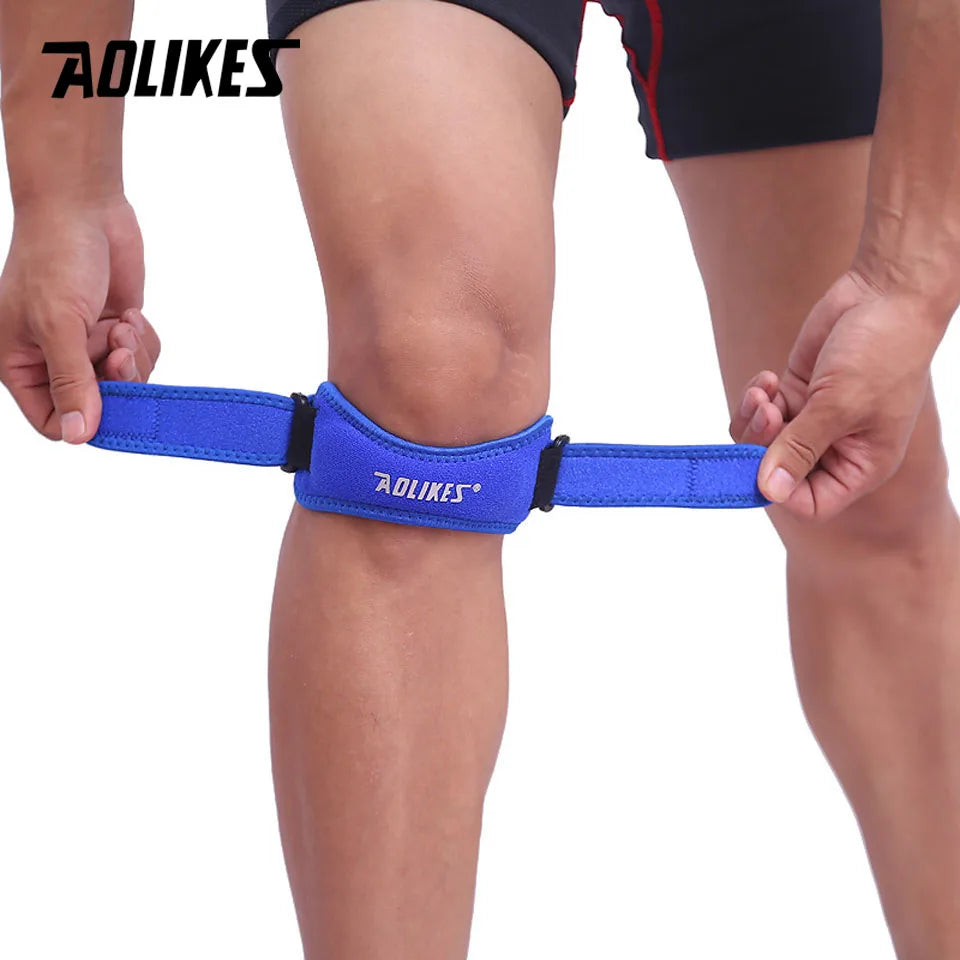 1PCS Adjustable Knee Patellar Tendon Support Strap Band Knee Support Brace Pads for Running basketball Outdoor Sport