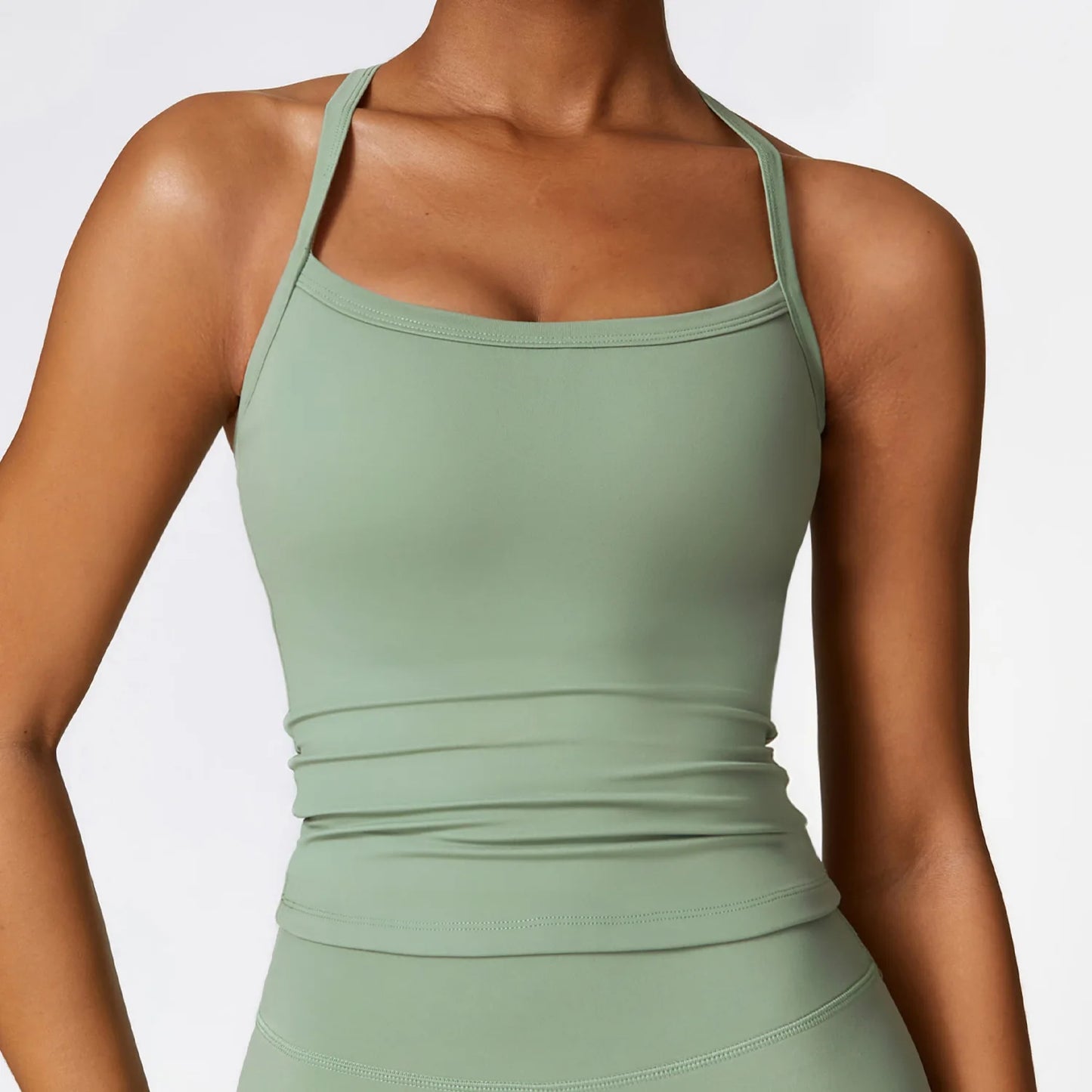 Cross Back Yoga Sports Bra Breathable Shockproof Gym Top