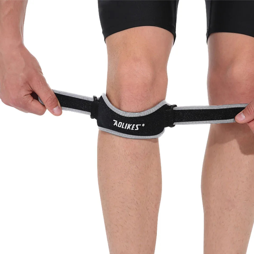 1PCS Adjustable Knee Patellar Tendon Support Strap Band Knee Support Brace Pads for Running basketball Outdoor Sport