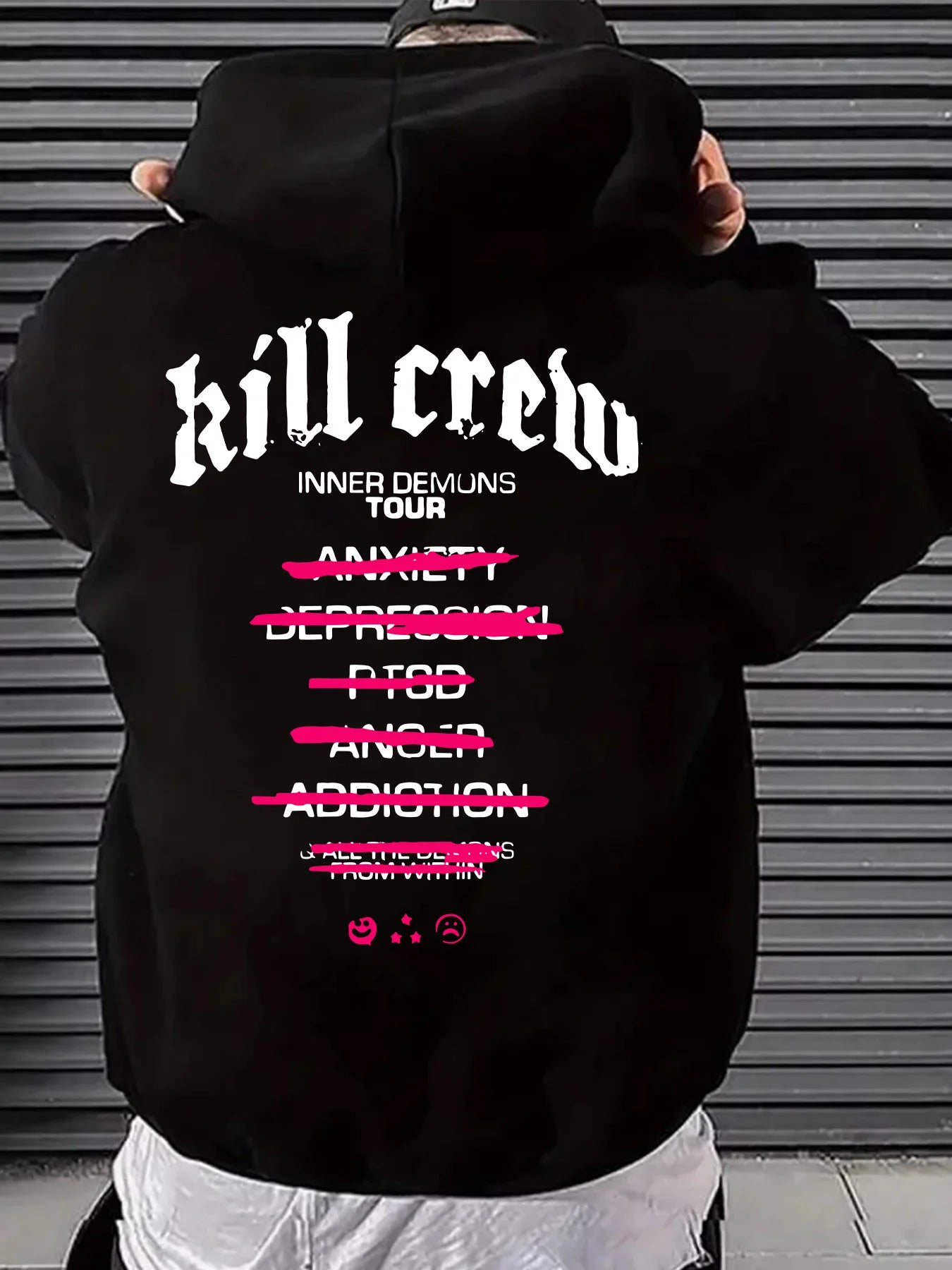 Kill Crew Inner Demons Tour Graphic Print Hooded Sweatshirt