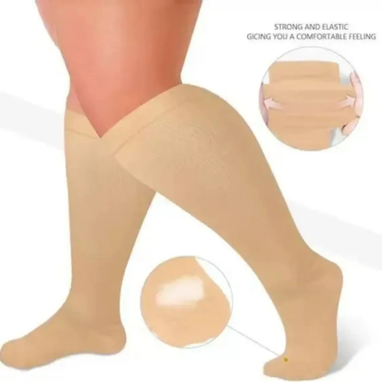 Men's Nylon Compression Socks for Knee High Support