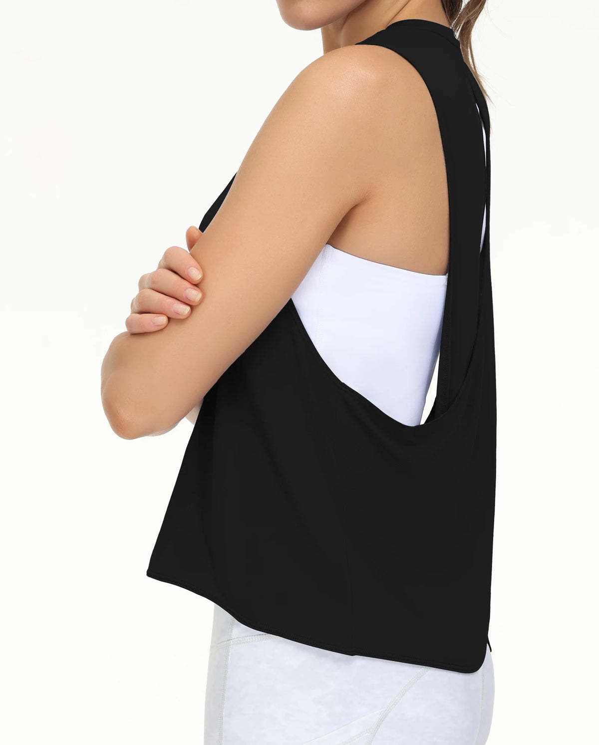 THE GYM PEOPLE Women's Cross Back Workout Yoga Tank Top