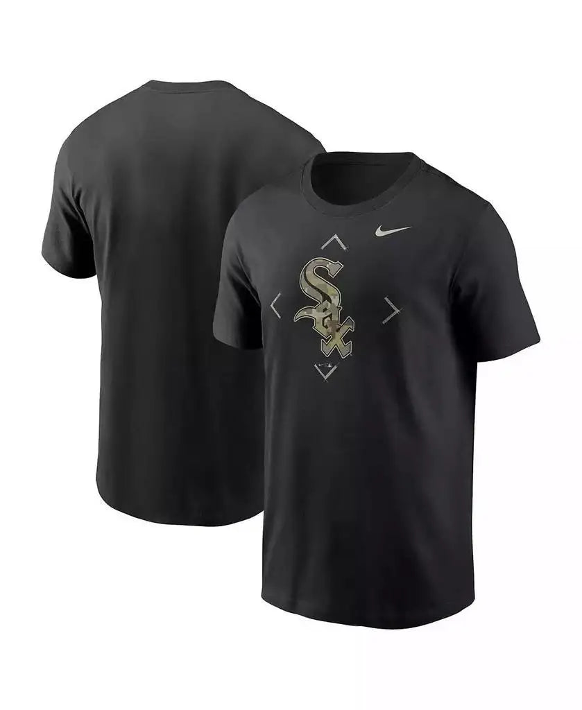 Nike | Men's Black Chicago White Sox Camo Logo T-shirt