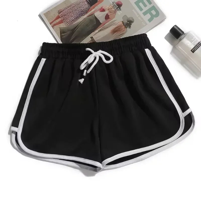Striped Women's Korean Fashion Sports Shorts Casual Loose Fit