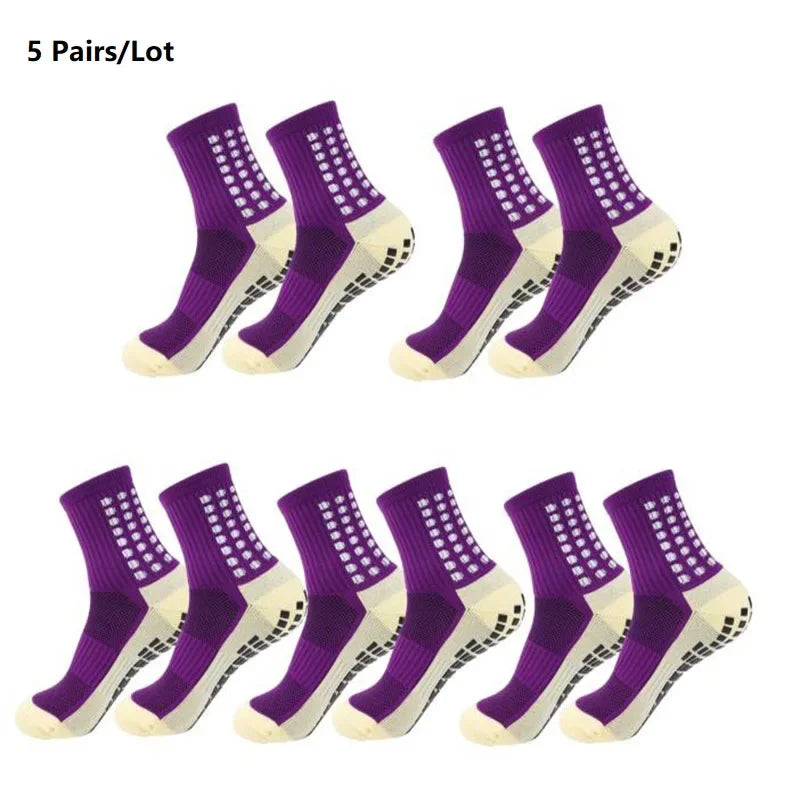 GIOIO Men Football Socks Non Slip Silicone Dots Mid Calf