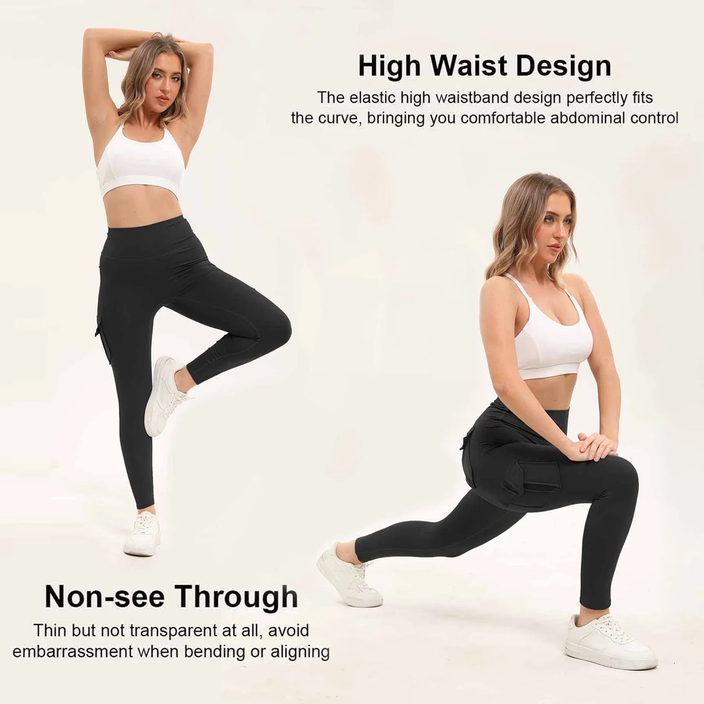 Women's High Waisted Yoga Leggings With Pocket For Fitness