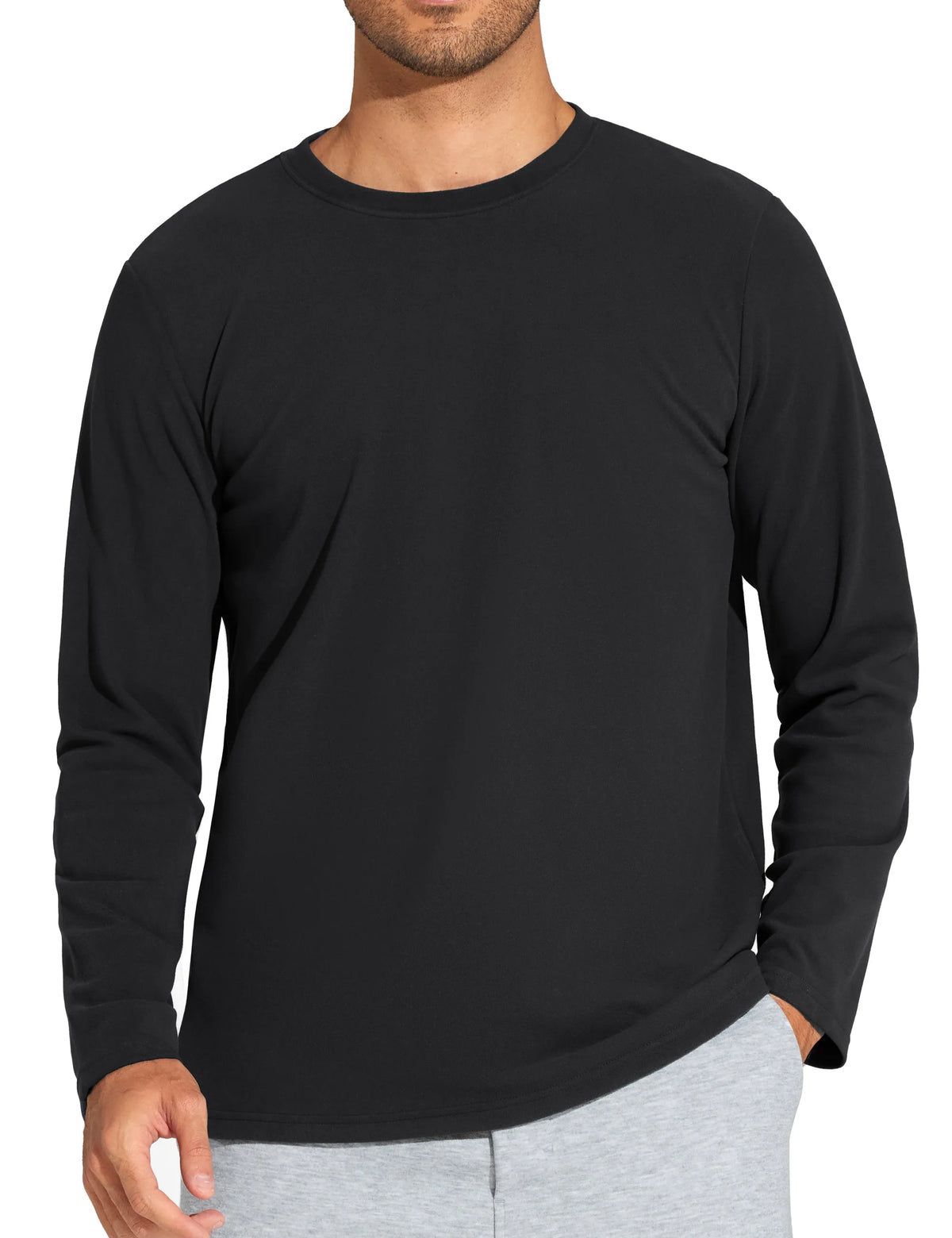 The Gym People Men Long Sleeve Thermal Base Layer Shirt