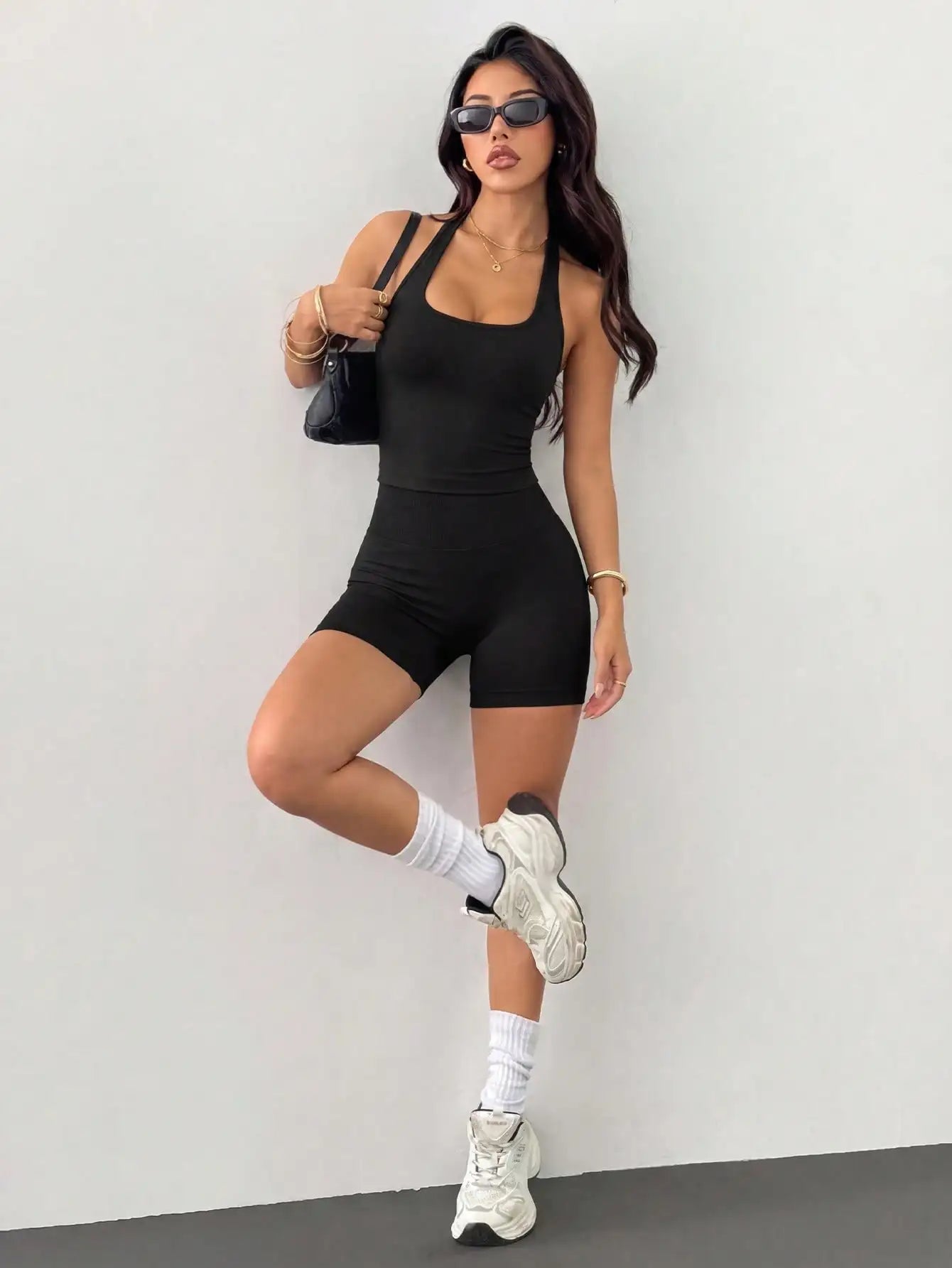 Women's Seamless Sports Set Lightweight Breathable Tank and Shorts
