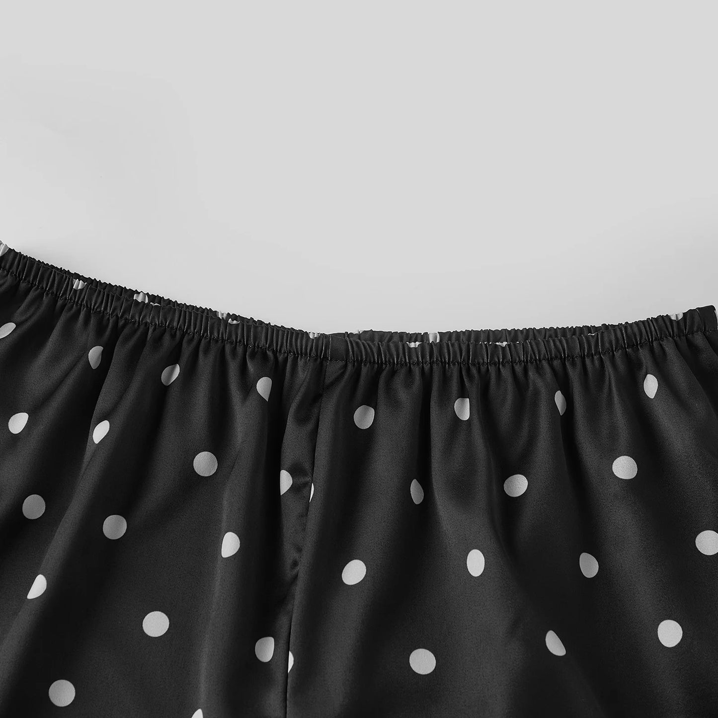 Women Polka Dot Satin Shorts Casual Loose Fit Summer Comfortable