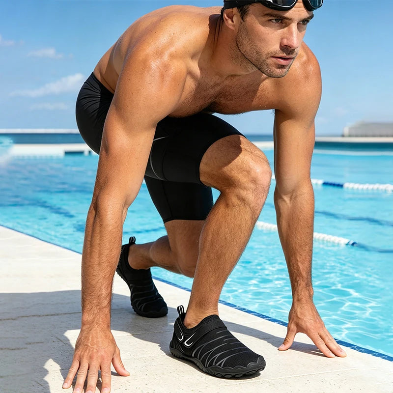 Men Lightweight Barefoot Water Shoes For Beach Swimming