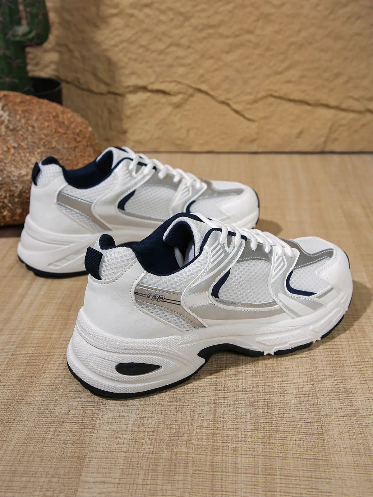 Womens Retro Platform Sneakers Lace Up Casual Walking Trainers